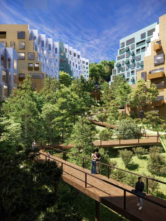 OMA 公布韩国釜山山坡地再开发项目方案 - 6 的图像 9