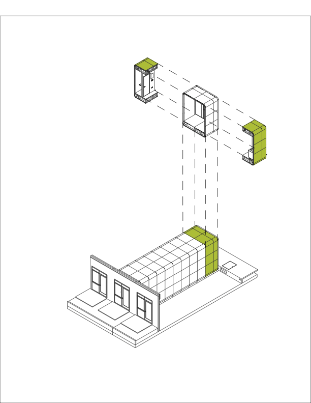 城市住宅舱重新定义紧凑居住空间，闲置办公改造成新型微住宅(图9)
