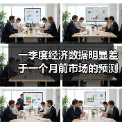 一季度经济数据明显差于一个月前市场的预测（图4）
