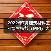 2022年7月建筑材料工业景气指数（MPI）为96.2点（图4）