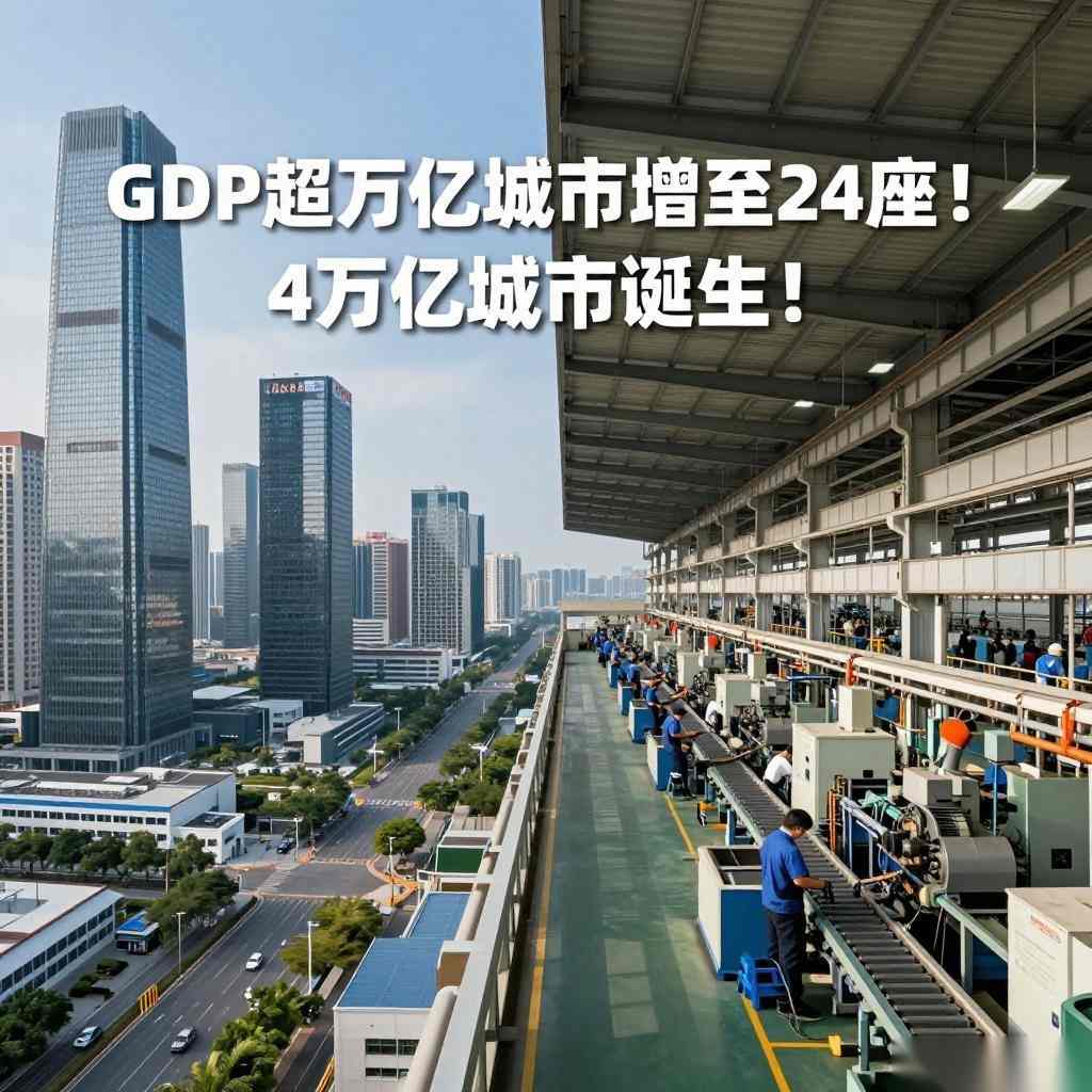 GDP超万亿城市增至24座！4万亿城市诞生！