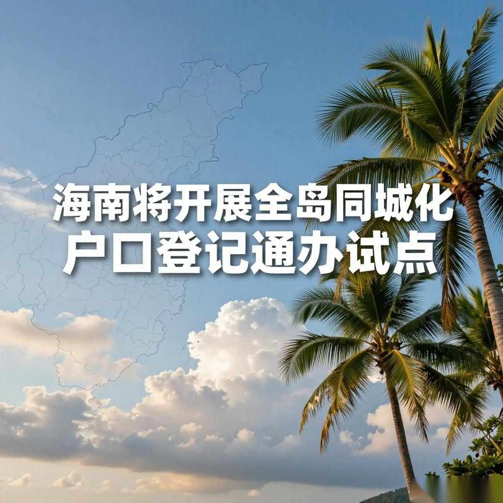 海南将开展全岛同城化户口登记通办试点