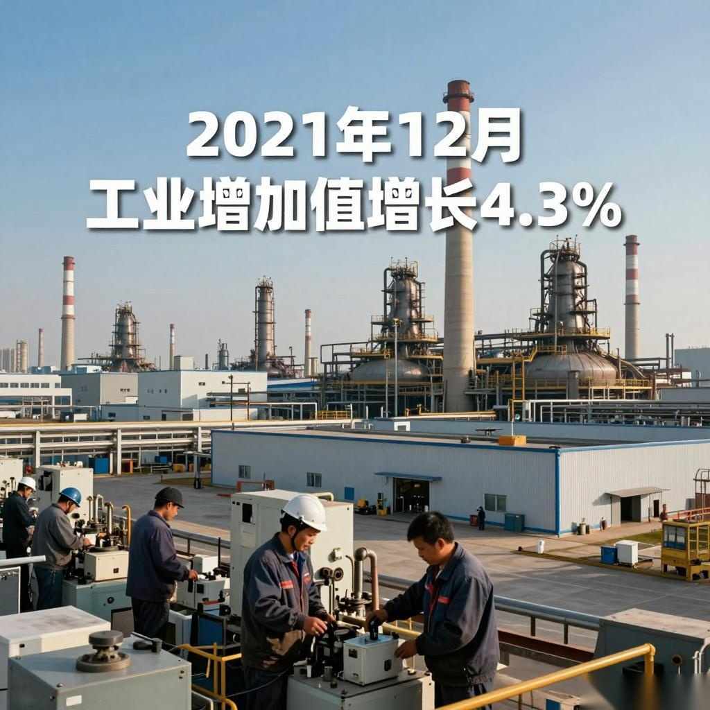 2021年12月份规模以上工业增加值增长4.3%