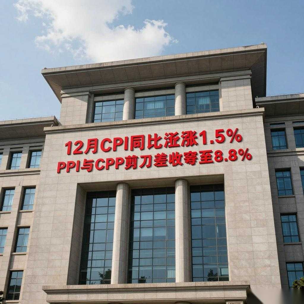 12月CPI同比上涨1.5%涨幅回落 PPI与CPI剪刀差收窄至8.8%